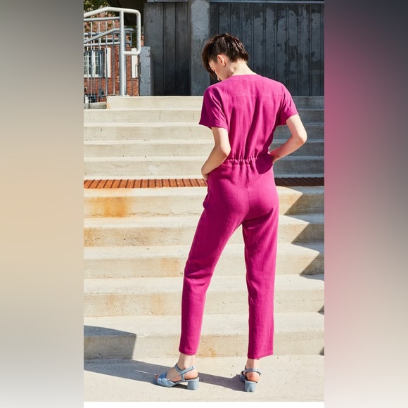 🇨🇦Dagg & Stacey Abner Jumpsuit Azure Blue - Picture 5 of 12